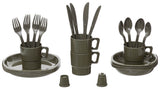 Gamelle de camping MFH 26 pièces en polypropylène pour 4 personnes avec mallette