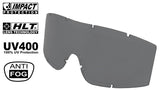 Verres de rechange KHS HLT antibuée pour lunettes-masque Tactical réf. 25902