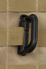 Mousquetons MOLLE MFH en polyoxyméthylène verrouillables, lot de 2, 5,5 x 4 cm