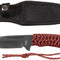 Couteau à lame fixe Redrope Fox Outdoor lame 10,5 cm à gorge et fourreau polyester