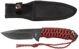 Couteau à lame fixe Redrope Fox Outdoor lame 10,5 cm à gorge et fourreau polyester