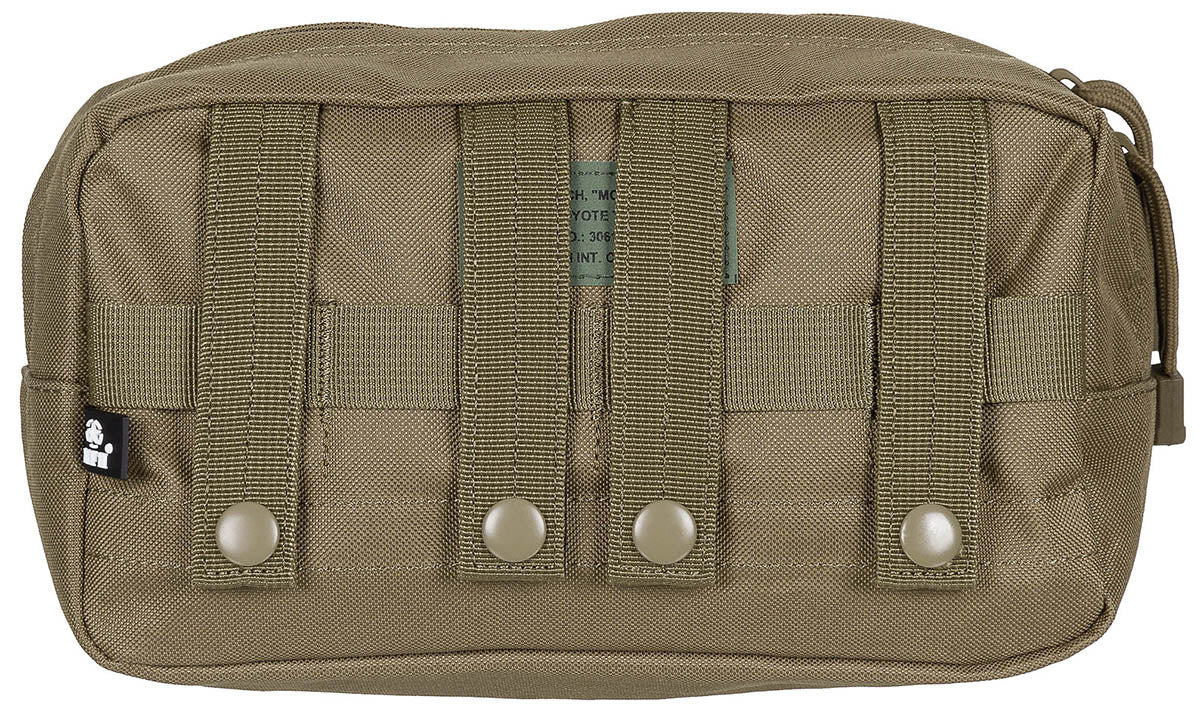 Pochette utilitaire MOLLE MFH grand format à ouverture intégrale, 25 x 13,5 x 9 cm