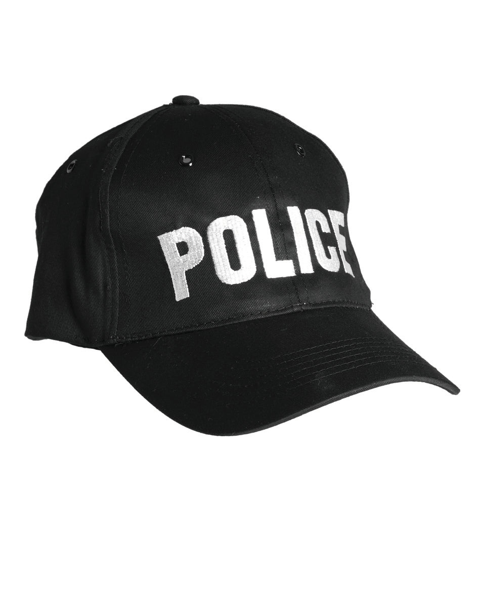Casquette de baseball Mil-Tec en coton avec marquage POLICE brodé et clip de réglage