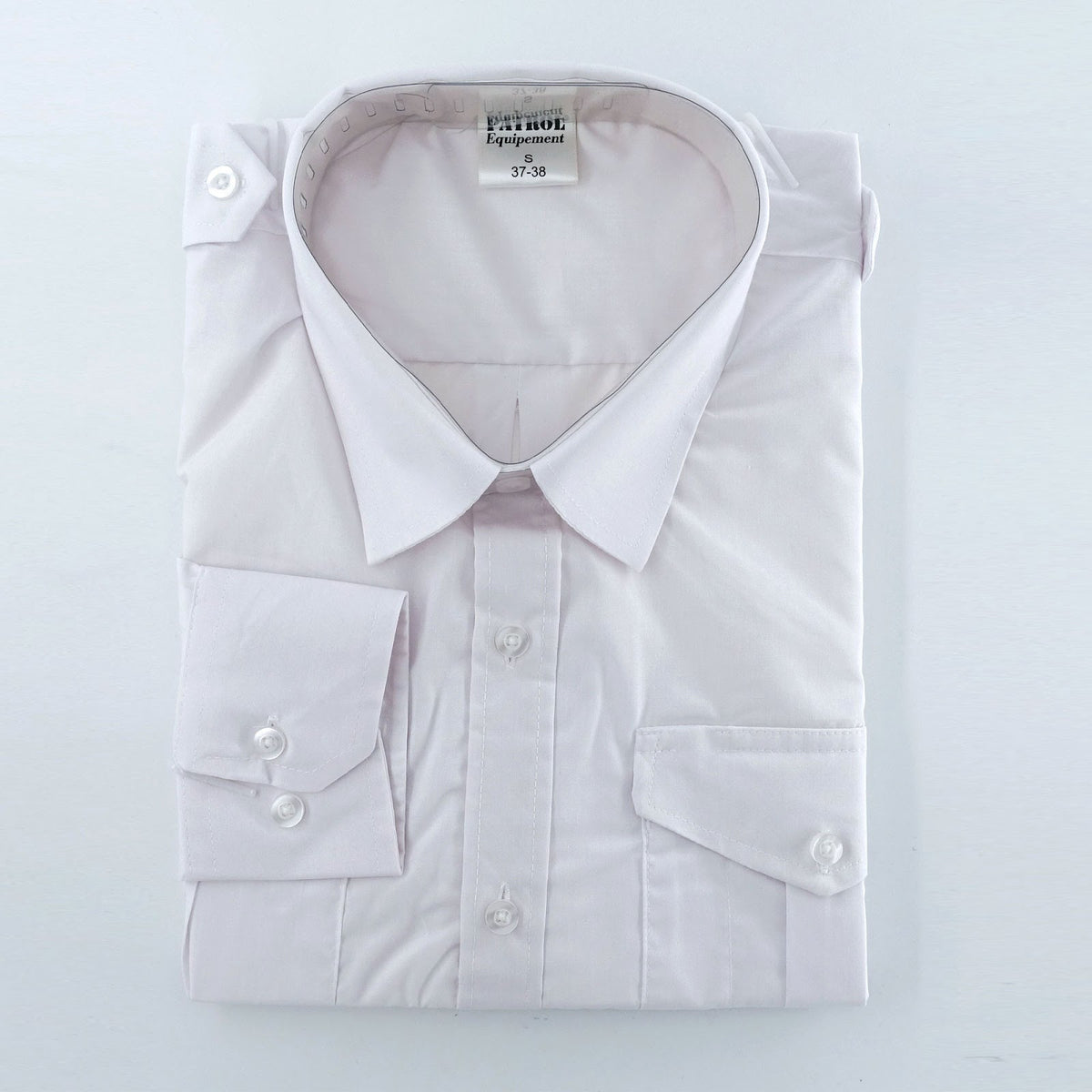 Chemise de service pilote manches longues polycoton 60/40 pattes d'épaules