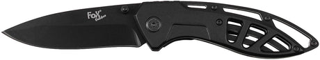 Couteau pliant Fox Outdoor 20 cm manche métal ajouré lame 3Cr13MoV 8,5 cm
