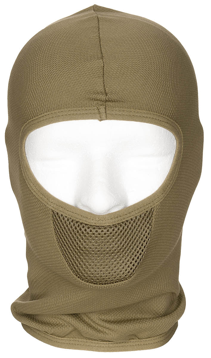 Cagoule Tactical 1 trou MFH en polyester avec maille filet sur la bouche