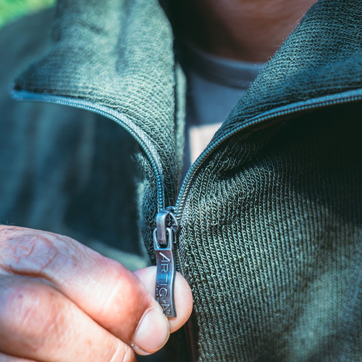 Pull Artica Trek en laine mérinos 200 g/m² col montant à glissière et dos allongé