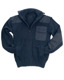 Pull militaire Mil-Tec en laine vierge 80 % renforts coudes et epaules trois poches