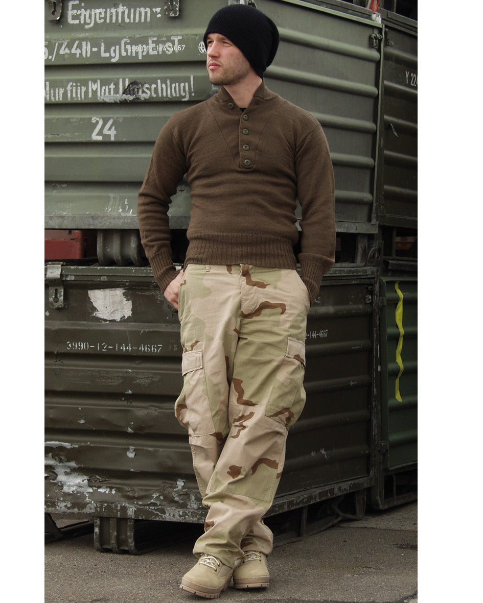 Pantalon de combat Teesar type US BDU ripstop coton 220 g/m² six poches et renforts