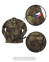 Chemise de campagne tchèque modèle M95 en coton-polyester, stock ancien