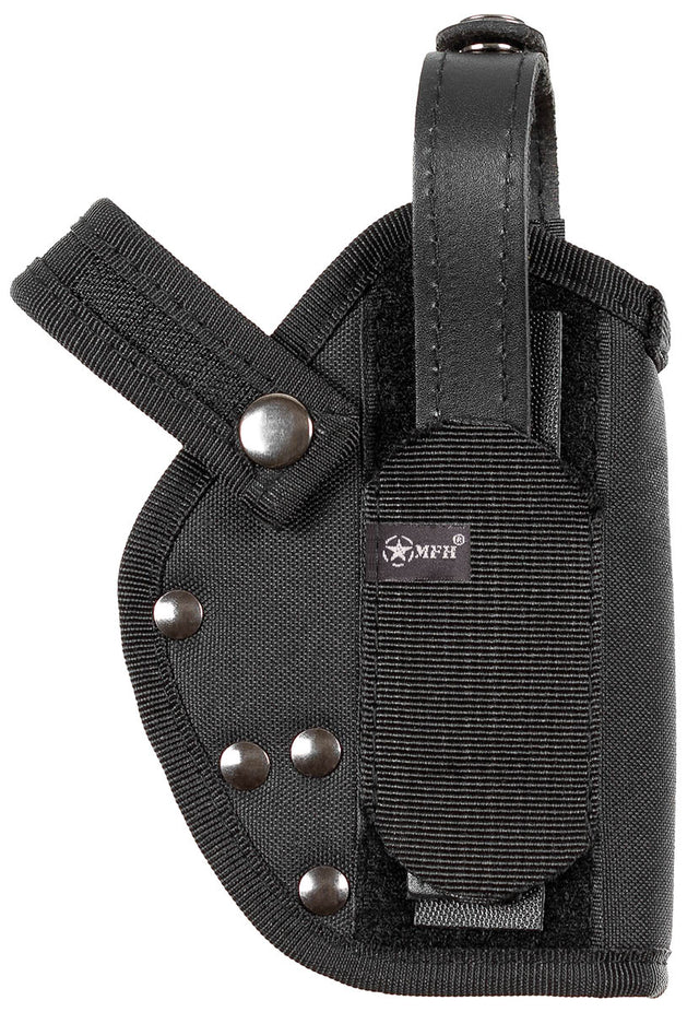 Holster MFH type P1 pour ceinturon jusqu'à 7 cm avec sangle de sécurité