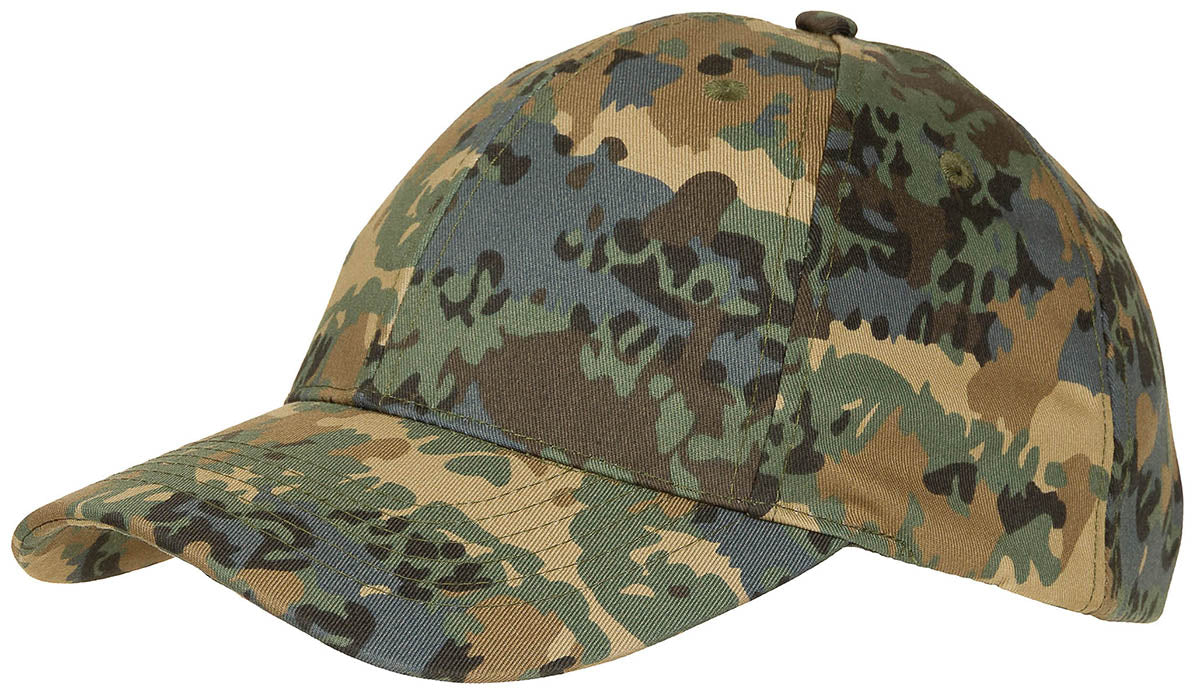 Casquette US MFH réglable en polycoton à visière six piqûres et six œillets