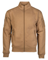 Sweat tactique Mil-Tec en molleton coton polyester à glissière avec poches de bras