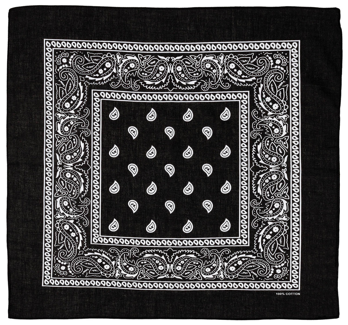 Bandana MFH en coton 55 x 55 cm, carré classique à porter au cou ou sur la tête