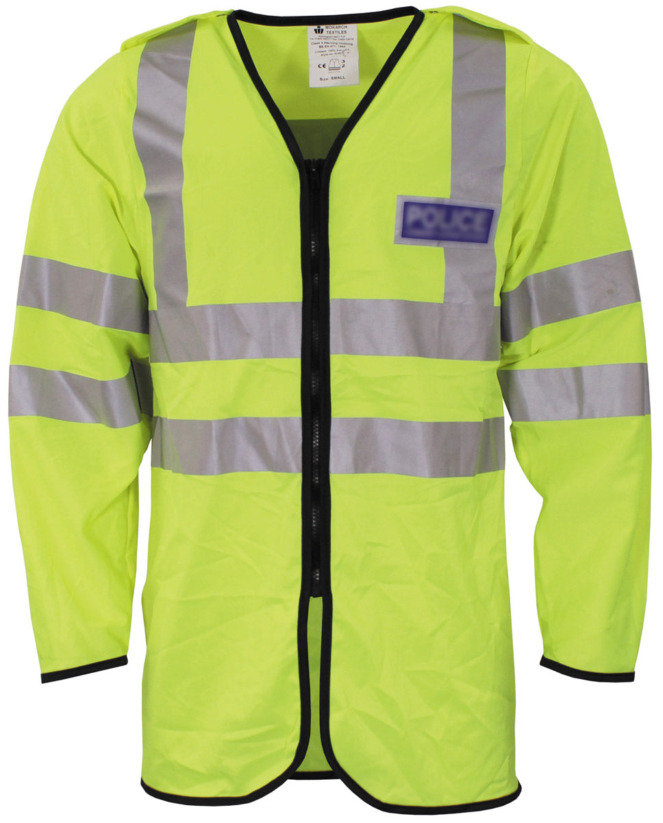 Veste de signalisation britannique tout polyester en polyester, surplus d'occasion, lot de 10