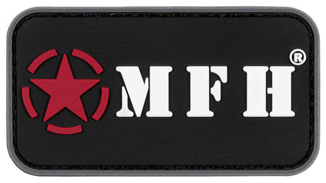 Morale patch logo de marque Fox Outdoor en caoutchouc 3D 7,5 x 4 cm auto-agrippant