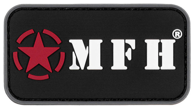 Morale patch logo de marque Fox Outdoor en caoutchouc 3D 7,5 x 4 cm auto-agrippant