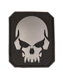 Morale patch tête de mort grand format Mil-Tec 3D PVC 7,6 x 6,3 cm 13 g auto-agrippant