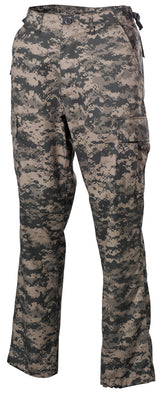 Pantalon de combat US BDU MFH motif AT-digital à glissière polycoton 65/35 six poches