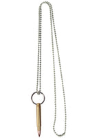 Collier Mil-Tec à pendentif cartouche grand format 6 x 1 cm et chaîne de 60 cm