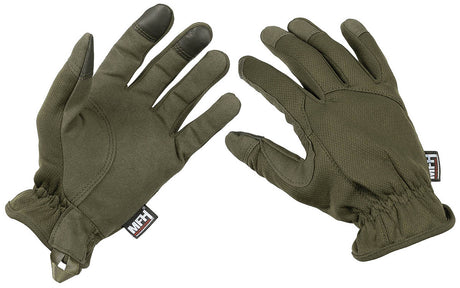 Gants tactiques MFH Professional Lightweight à trois doigts tactiles, séchage rapide