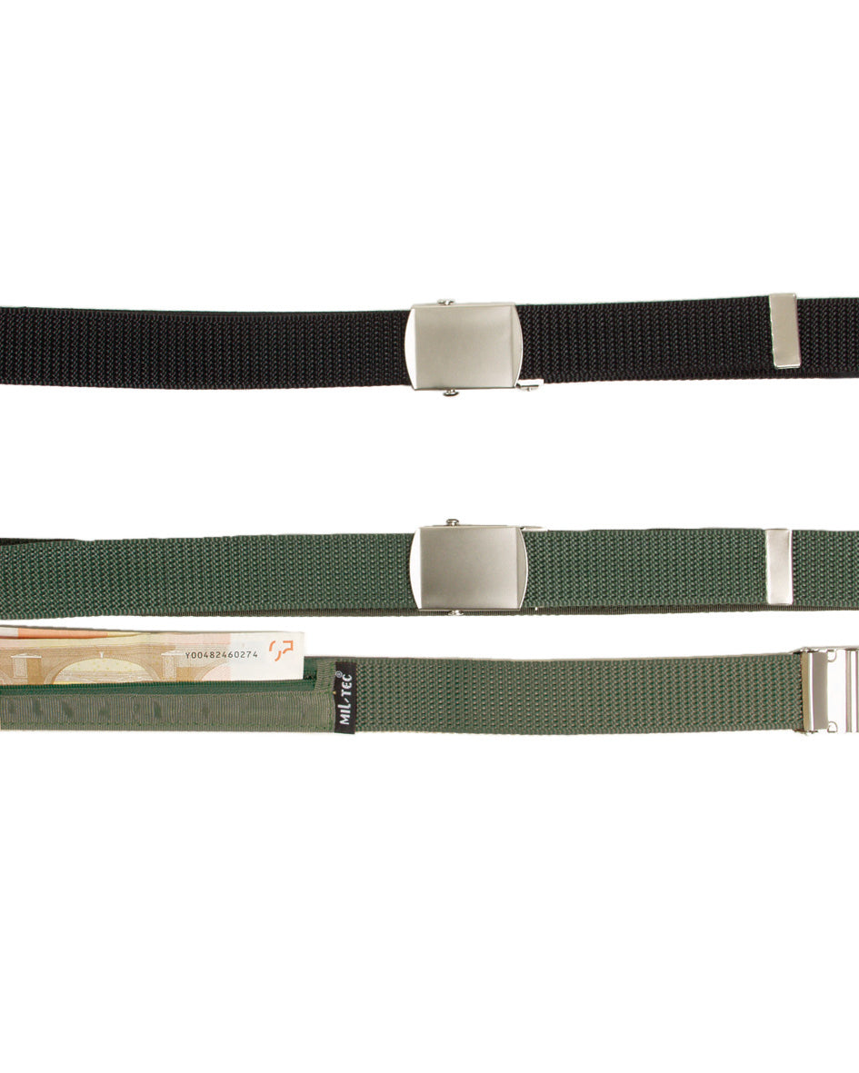 Ceinture porte-billets type US Mil-Tec sangle polypropylène 3 cm longueur 117 cm