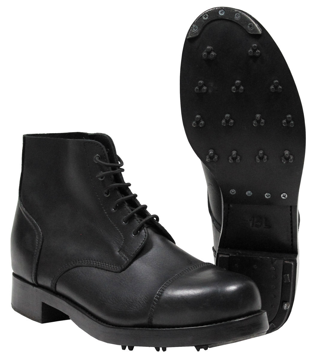 Chaussures de combat britanniques en cuir, surplus comme neuf pour la marche et le travail extérieur