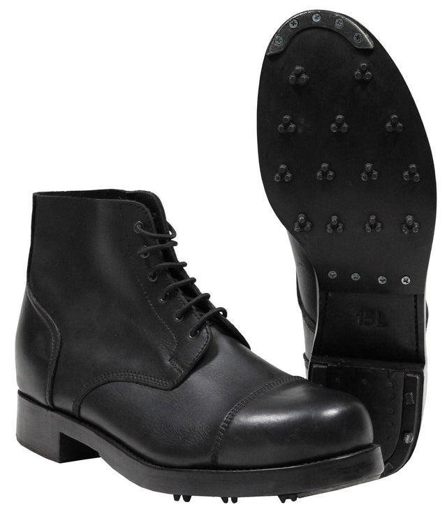 Chaussures de combat britanniques en cuir, surplus comme neuf pour la marche et le travail extérieur