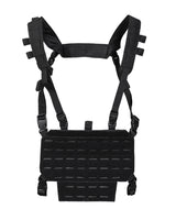 Gilet chest rig Mil-Tec allégé en polyester à platine auto-agrippante découpée au laser