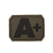Patch groupe sanguin A positif Mil-Tec en PVC 3,8 x 2,8 cm à dos auto-agrippant