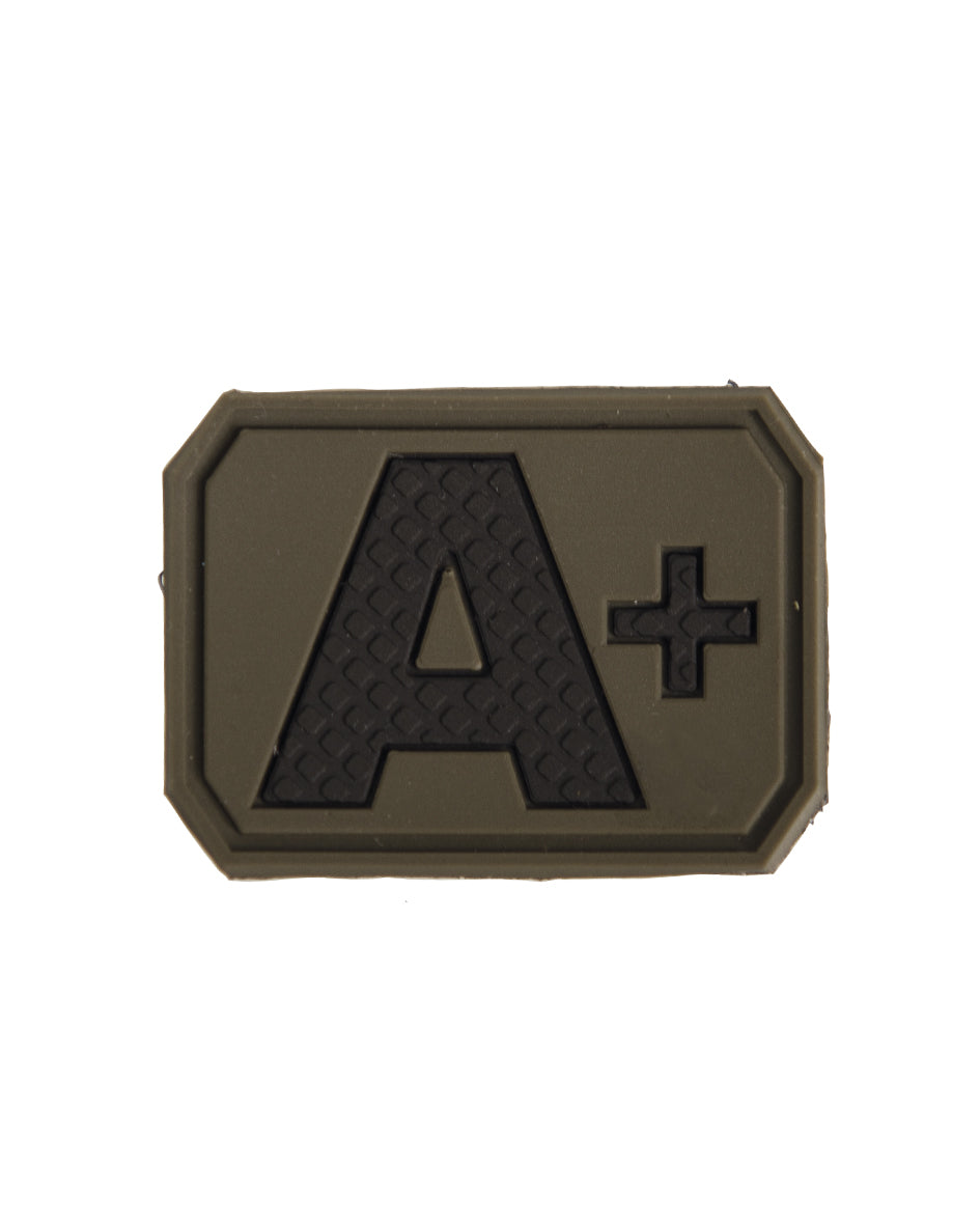 Patch groupe sanguin A positif Mil-Tec en PVC 3,8 x 2,8 cm à dos auto-agrippant