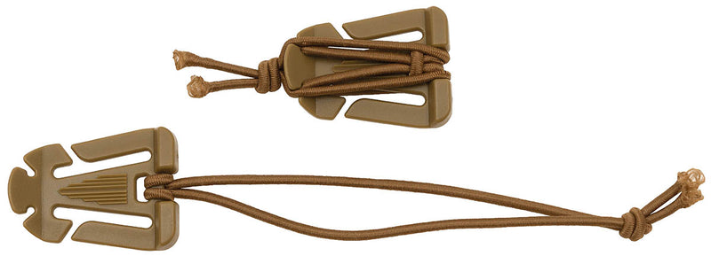 Clips MOLLE MFH à bande élastique en polyoxyméthylène, lot de 2, 4,5 x 3,5 cm