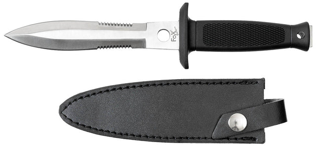 Dague de botte Fox Outdoor à double tranchant lame 14,2 cm avec brise-vitre
