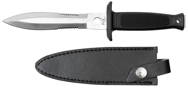 Dague de botte Fox Outdoor à double tranchant lame 14,2 cm avec brise-vitre