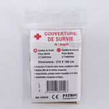 Couverture de survie OPEX isotherme 210 x 160 cm réutilisable 60 g certifiée CE