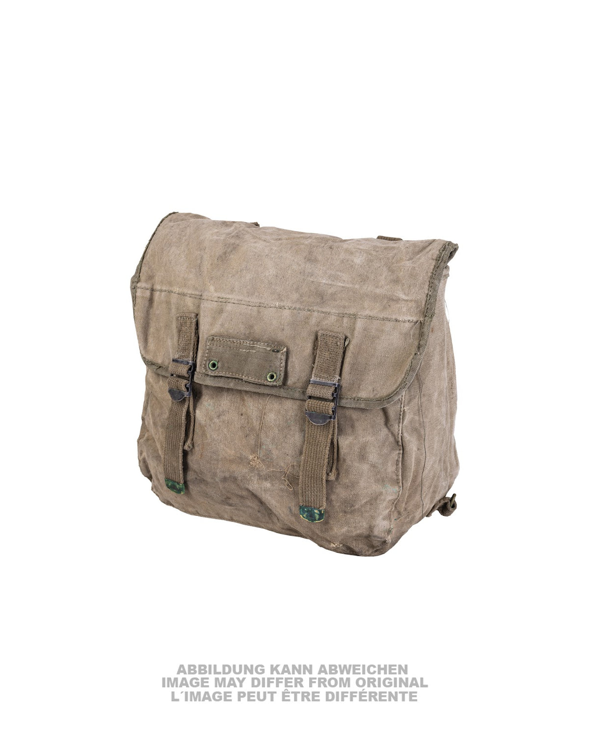Musette militaire type US modèle M36 en coton, pièce d'occasion portée