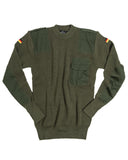 Pull type Bundeswehr Mil-Tec en laine 80 % coudes renforcés et poche de poitrine