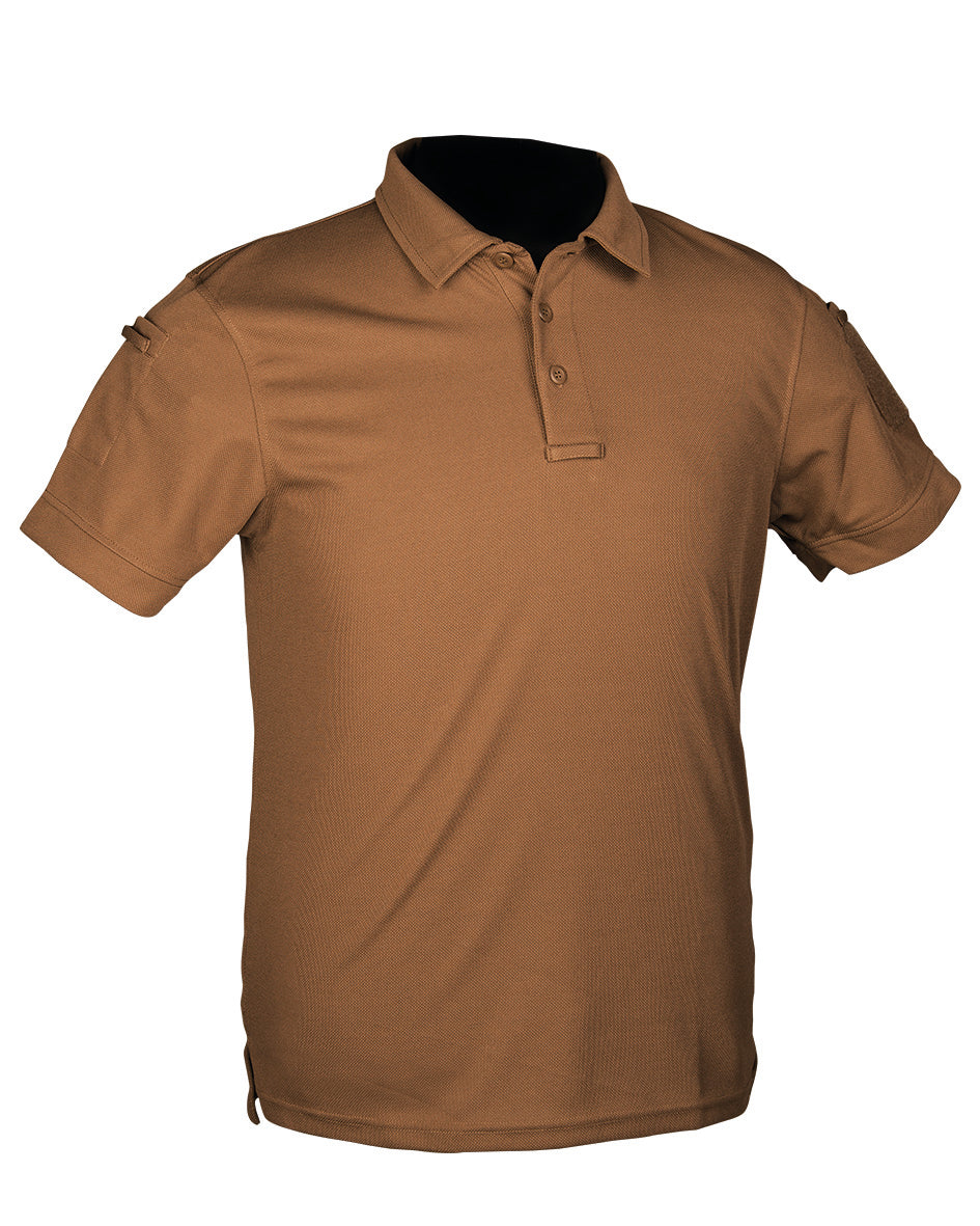 Polo tactique Mil-Tec à séchage rapide en polyester avec poches de bras et porte-stylo