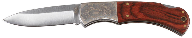 Couteau pliant Fox Outdoor manche bois à platines ouvragées lame 8,5 cm