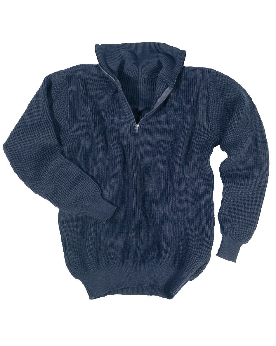 Pull Troyer Mil-Tec en polyacrylique 750 g/m² col à glissière et bords-côtes