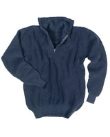 Pull Troyer Mil-Tec en polyacrylique 750 g/m² col à glissière et bords-côtes