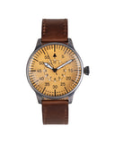 Montre d'aviateur Mil-Tec Quartz Vintage bracelet cuir grand cadran étanche 3 bar