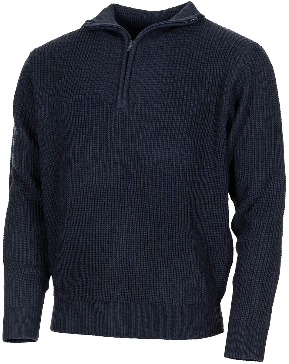 Pull MFH Troyer en grosse maille acrylique à glissière dissimulée au col