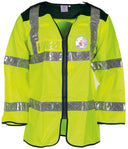 Veste de signalisation britannique tout polyester en polyester, surplus comme neuf, lot de 5