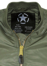 Blouson de vol MFH US MA1 non doublé en nylon avec bords-côtes doubles