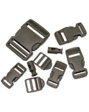 Jeu de boucles de rechange Mil-Tec en polyoxyméthylène 9 pièces de 20 à 50 mm
