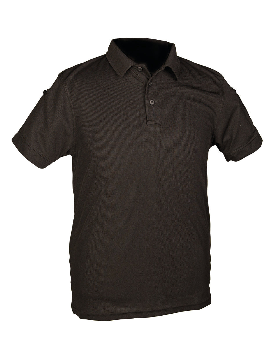 Polo tactique Mil-Tec à séchage rapide en polyester avec poches de bras et porte-stylo