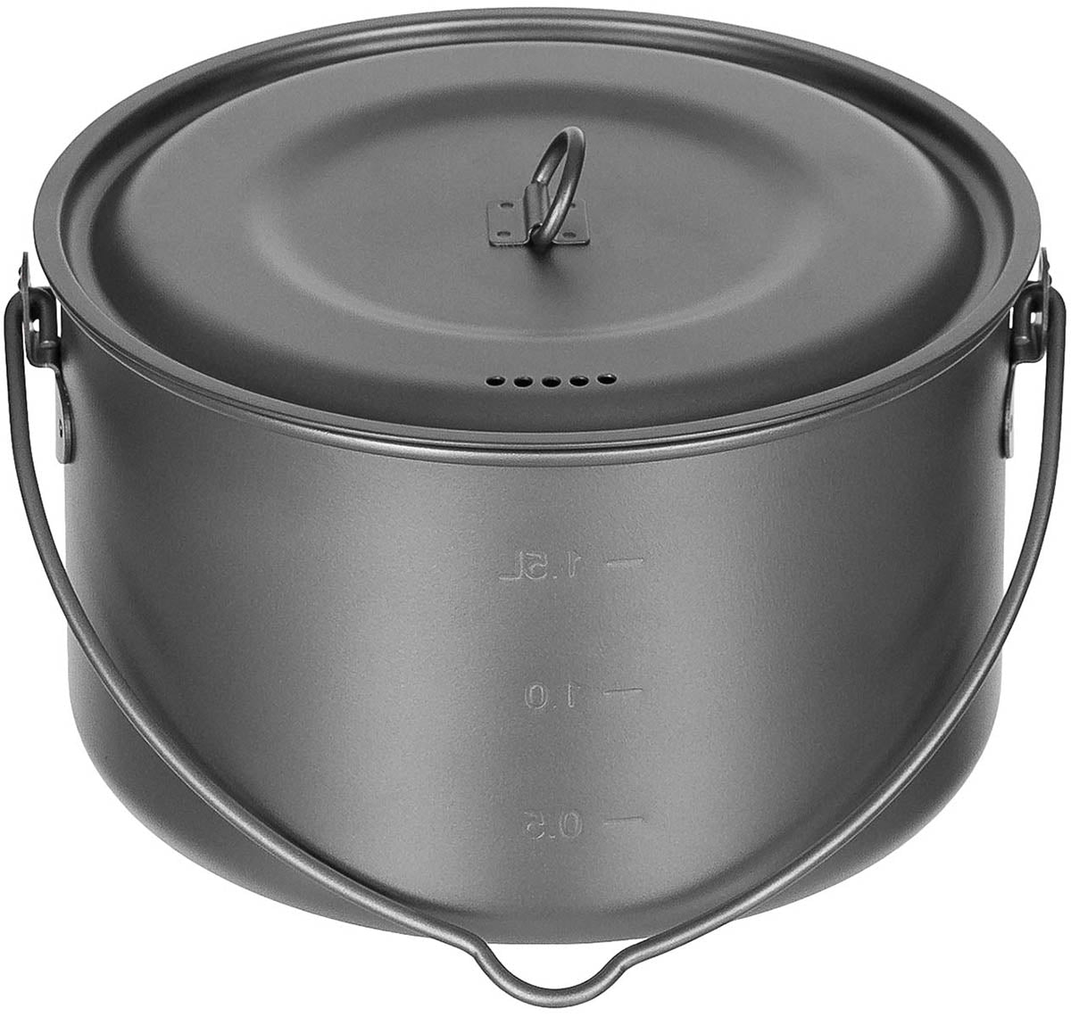Gamelle en titane Fox Outdoor 1,95 L avec couvercle verseur et anse de suspension