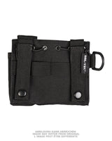 Pochette admin MOLLE Mil-Tec en polyester enduit 15 x 12 x 3 cm avec anneau D
