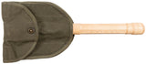 Pelle pliante type suisse MFH 2 pièces acier 2,3 mm manche bois 61 cm